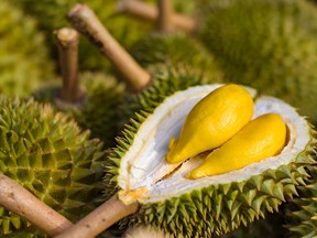 Durian as seen at a market in Thailand. (Getty Images)