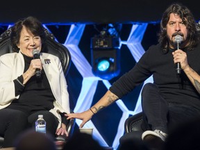 Foo Fighters frontman Dave Grohl with his mother, Virginia Hanlon Grohl, in Toronto, Ont., on Friday May 10, 2019. (Craig Robertson/Toronto Sun/Postmedia Network)