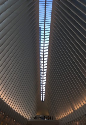 Designed by Spanish architect Santiago Calatrava, the Oculus is a shopping and transportation hub just steps away from the 9/11 memorial. (Mark Daniell)