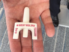 Naloxone spray.