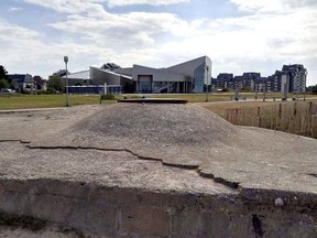 A fortified German defensive position can be seen in front of the Juno Beach Centre in Courseulles-sur-Mer, France. (DAVE POLLARD/Postmedia Network)
