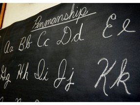 A chalkboard in an Ontario schoolhouse. MORRIS LAMONT//POSTMEDIA NETWORK