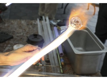 Making some glass pipes at the Global Marijuana March Toronto took place at the top of Queens Park Circle  - with pop-up vendors and cannabis users - before heading north to Bloor St.W. with about 500 participants   on Saturday May 4, 2019. Jack Boland/Toronto Sun/Postmedia Network