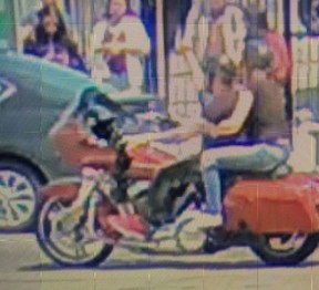 Security camera image of suspects on motorcycle allegedly involved in the hit-run of Radi Chowdhury on May 26, 2019.