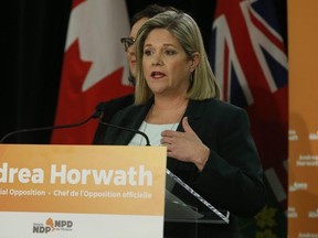 Ontario NDP Leader Andrea Horwath on Thursday April 11, 2019. Jack Boland/Toronto Sun