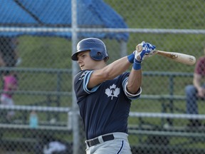 Zac Orchard and the baseball Leafs fell 8-1 to the Barrie Baycats last night. (Submitted photo)