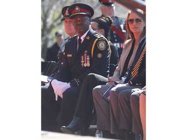 Toronto Police Chief Mark Saunders listens to a speaker at the 20th annual Ontario Police Memorial Foundation ceremony held at Queens Park honours the 266 officers who have fallen in the line of duty over the years on Sunday May 5, 2019. Jack Boland/Toronto Sun/Postmedia Network