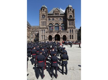 The 20th annual Ontario Police Memorial Foundation ceremony held at Queens Park honours the 266 officers who have fallen in the line of duty over the years on Sunday May 5, 2019. Jack Boland/Toronto Sun/Postmedia Network