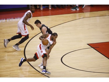 Toronto Raptors Kawhi Leonard SF (2) blows past Milwaukee Bucks Ersan Ilyasova PF (77) during the first half  in Toronto, Ont. on Saturday May 25, 2019. Jack Boland/Toronto Sun/Postmedia Network