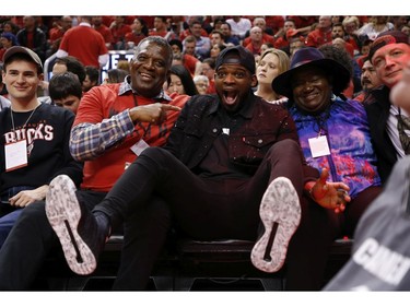 Nashville Predators P.K. Subban having some fun watching the game during fourth quarter in Toronto, Ont. on Sunday May 19, 2019. Jack Boland/Toronto Sun/Postmedia Network