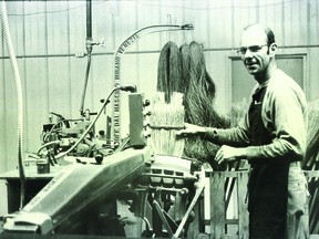 Robert Libman at one of the custom-made machines that transformed the manufacturing process.