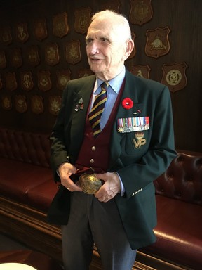 Charles Scot-Brown, 96, a veteran of D-Day, is seen here on Monday, May 27, 2019. (Joe Warmington/Toronto Sun/Postmedia Network)