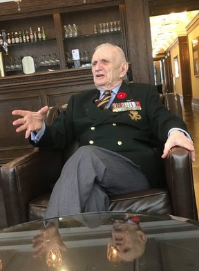 Charles Scot-Brown, 96, a veteran of D-Day, is seen here on Monday, May 27, 2019. (Joe Warmington/Toronto Sun/Postmedia Network)