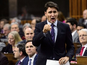 Prime Minister Justin Trudeau stands during question period in the House of Commons on Parliament Hill in Ottawa on Tuesday, May 14, 2019. THE CANADIAN PRESS/Sean Kilpatrick