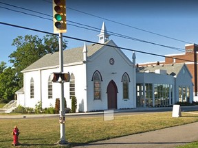 An 84-year-old woman, gravely injured when she was run over by her own car May 8 at St. Luke's Anglican Church at St. Luke's Anglican Church located at Valleyridge Dr. and Dundas St. W., died in hospital on Monday, May 20, 2019. (Google Maps image)