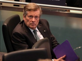 Mayor John Tory during a City Council Meeting in Toronto, Ont. on Wednesday March 27, 2019.