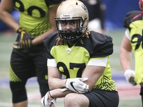 Tariq Lachance, of Manitoba at the CFL Combine in Toronto on Sunday March 24, 2019. (Veronica Henri/Toronto Sun/Postmedia Network)