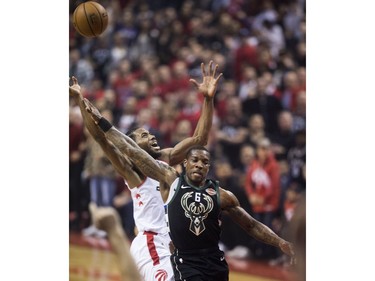 Game 6 first half action between the Toronto Raptors and Milwaukee Bucks,  in Toronto, Ont. on Saturday May 25, 2019. Stan Behal/Toronto Sun/Postmedia Network