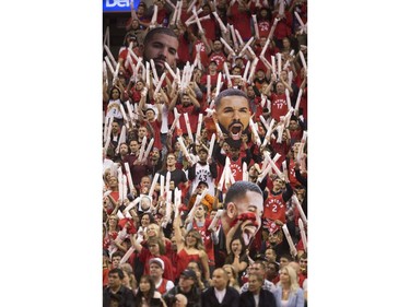 The Toronto Raptors clinch Game 6 winning the Eastern Conference Championship Trophy beating the Milwaukee Bucks,  in Toronto, Ont. on Sunday May 26, 2019. Stan Behal/Toronto Sun/Postmedia Network