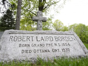 The grave site of Canadian Prime Minister Robert Borden is shown at Beechwood Cemetery in Ottawa on Thursday, May 23, 2019. THE CANADIAN PRESS/Sean Kilpatrick