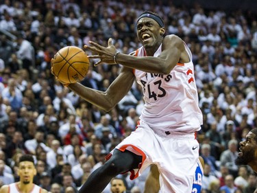 Toronto Raptors Pascal Siakam during playoff action against Philadelphia 76ers at the Scotiabank Arena  in Toronto, Ont. on Tuesday May 7, 2019. Ernest Doroszuk/Toronto Sun/Postmedia
