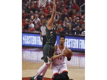 Toronto Raptors Danny Green SG (14) during the first half in Toronto, Ont. on Tuesday May 21, 2019. Jack Boland/Toronto Sun/Postmedia Network