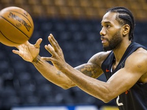 Toronto Raptors Kawhi Leonard at practice during the NBA Finals Media Day at the Scotiabank Arena in Toronto, Ont. on Wednesday May 29, 2019. Ernest Doroszuk/Toronto Sun/Postmedia