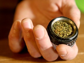 A look at about half a gram of marijuana, which is ground up and ready to be consumed in a vaporizer. (Postmedia Network)