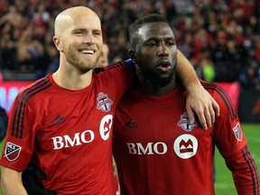 TFC's Michael Bradley (left) and Jozy Altidore. (GETTY IMAGES)