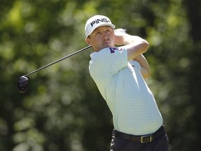 Mackenzie Hughes of Canada plays his shot from the seventh tee during the second round of the RBC Canadian Open at Hamilton Golf and Country Club on June 07, 2019 in Hamilton, Canada.