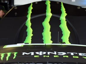The Monster Energy logo is seen at the Monster Energy NASCAR Cup Series FireKeepers Casino 400 at Michigan International Speedway on June 07, 2019 in Brooklyn, Michigan. (Photo by Logan Riely/Getty Images)