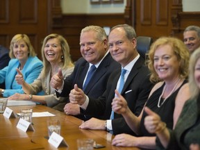 Ontario Premier Doug Ford shuffled his cabinet  at Queens Park on June 20, 2019. (Stan Behal, Toronto Sun)