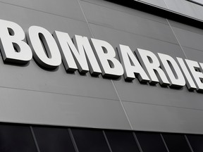 Bombardier's logo is seen on the building of the company's service centre at Biggin Hill, Britain March 5, 2018. Picture taken March 5, 2018. REUTERS/Peter Nicholls/File Photo