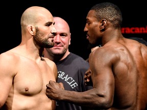 Glover Teixeira (left) will be fighting at UFC Fihgt in Vancouver on Sept. 14. (GETTY IMAGES)