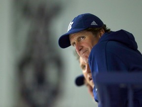 Coach Mike Babcock was only an observer at Leafs developmental camp on Wednesday. (DAVE ABEL/Toronto Sun)