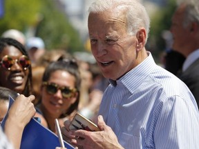 In this file photo taken on May 18, 2019 former US vice president Joe Biden greets supporters during the kick off of his presidential election campaign in Philadelphia, Pennsylvania.