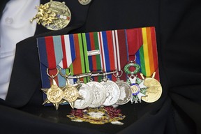 Second World War veteran Allan Bacon, now 99, earned a chest full of medals during his military service. (Stan Behal/Toronto Sun/Postmedia Network)