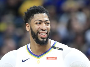 The New Orleans Pelicans are reportedly dealing Anthony Davis to the Los Angeles Lakers. (GETTY IMAGES)
