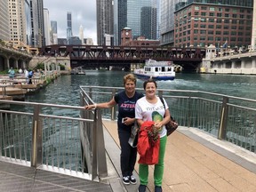 Toronto Sun columnist Sue-Ann Levy with wife Denise in Chicago, Ill.