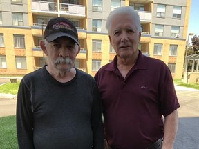 Don Souter (right) is upset that a York Region Transit officer handed his brother David a $155 fine instead of having some compassion for the 69-year-old who clearly suffers from mental health issues. (supplied photo)