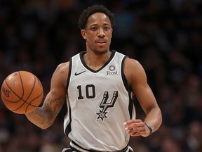 Demar DeRozan (pictured) reaching out "meant the world" to Raptors president Masai Ujiri. (Matthew Stockman/Getty Images)