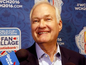 Don Fehr , Executive Director of the NHLPA at the World Cup of Hockey press conference in Toronto on Wednesday August 17, 2016. (Stan Behal/Postmedia Network)