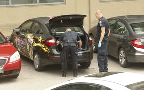 Double murder and triple shooting at 55 Emmett Ave. near Jane St and Weston Rd. Two men were killed outside a highrise at approx. 1:30 a.m. a third ended up taking an Uber to hospital on Saturday, June 29, 2019. (Jack Boland/Toronto Sun/Postmedia Network)