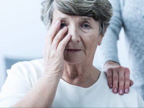 Image of woman suffering from senility.
