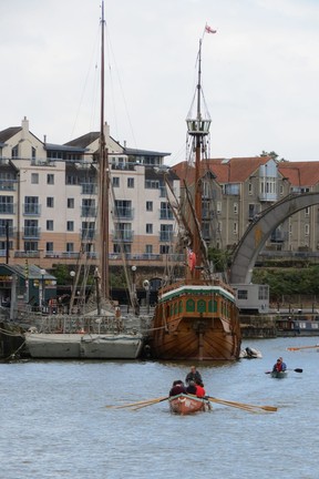 Replica of 50-ton caravel The Matthew, on which Venetian explorer John Cabot — Giovanni Caboto — and 18 crewmen crossed the Atlantic Ocean and discovered North America in 1497 (including Newfoundland). Built in Bristol in 1996, the 24-metre ship provides harbour tours and along Avon Gorge. (Ian Robertson)
