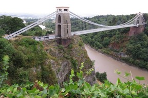Begun in 1831 and opened in 1864 by Queen Victoria, Clifton Suspension Bridge spans the Avon Gorge, linking Clifton in Bristol to Leigh Woods in North Somerset. (Ian Robertson)