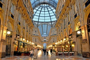One of the world’s first shopping malls, Milan’s Galleria Vittorio Emanuele II, still impresses today. (Cameron Hewitt)