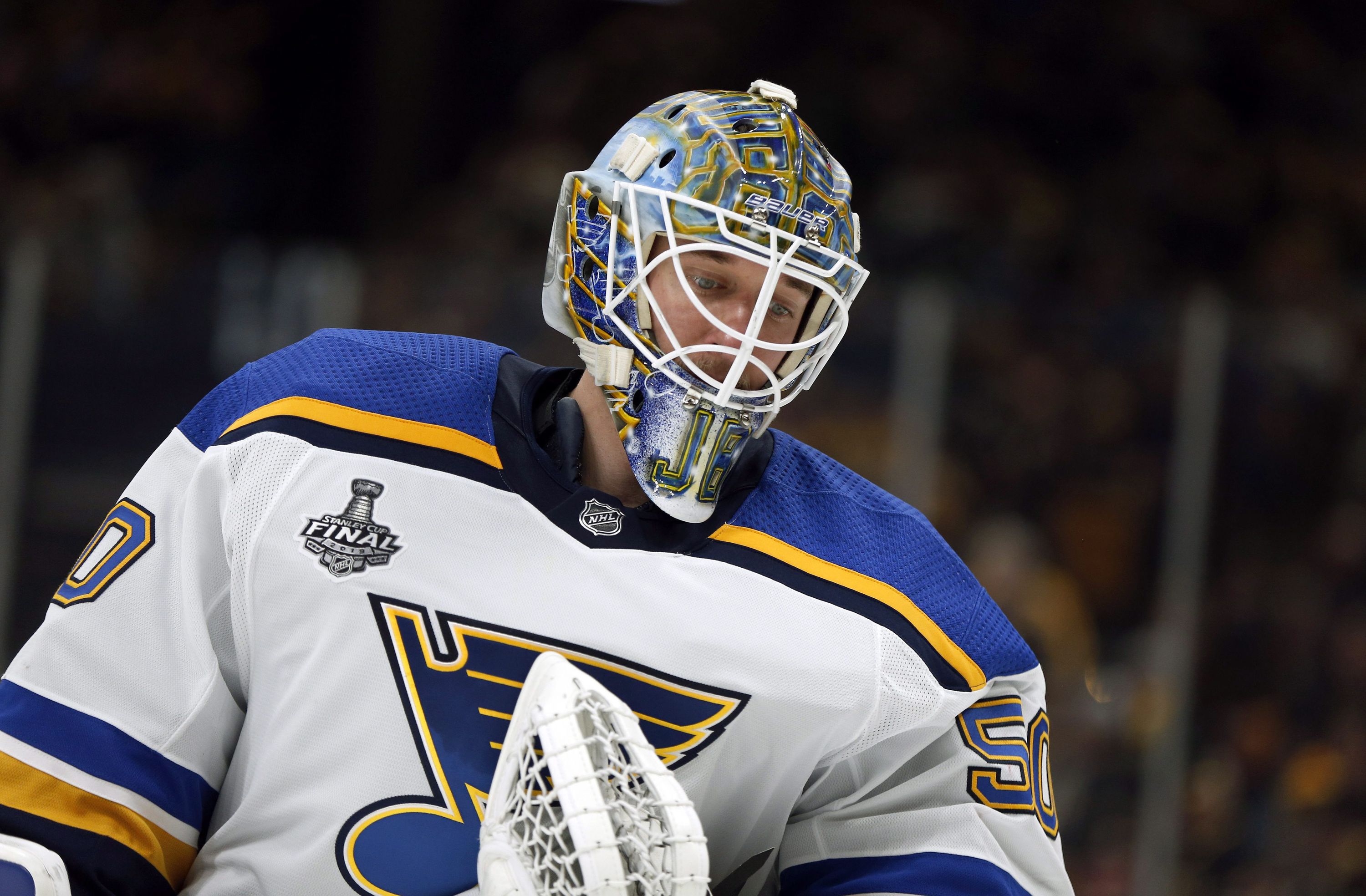 NHL - New Division = New Mask Jordan Binnington is going to be