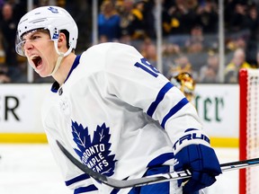 The Maple Leafs will be doing all they can to get restricted free-agent forward Mitchell Marner signed to a new deal before July 1. (Adam Glanzman/Getty Images)
