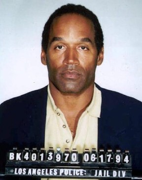 O.J. Simpson on the road to hell. LAPD